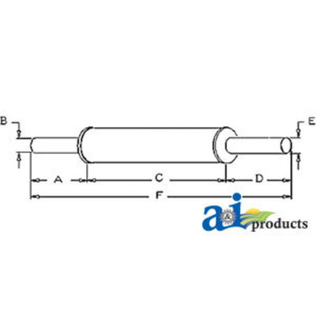A & I Products Exhaust 54" x5" x5" A-3772138M1